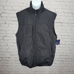 NWT Port Authority Black Soft Shell Water Wind Resistant Fleece Lined Zip Vest L
